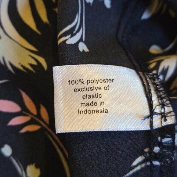 Lane Bryant Women's Pullover Top Ruffled Sleeves Blue Floral Rose Plus Size 18 - Picture 7 of 11